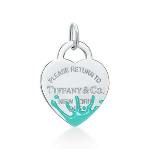 NEW Return to Tiffany Blue Splash Heart Tag Charm